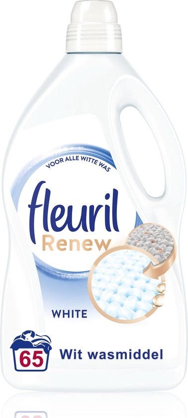 Fleuril Pure White - Forfait trimestriel - 65 lavages - Détergent