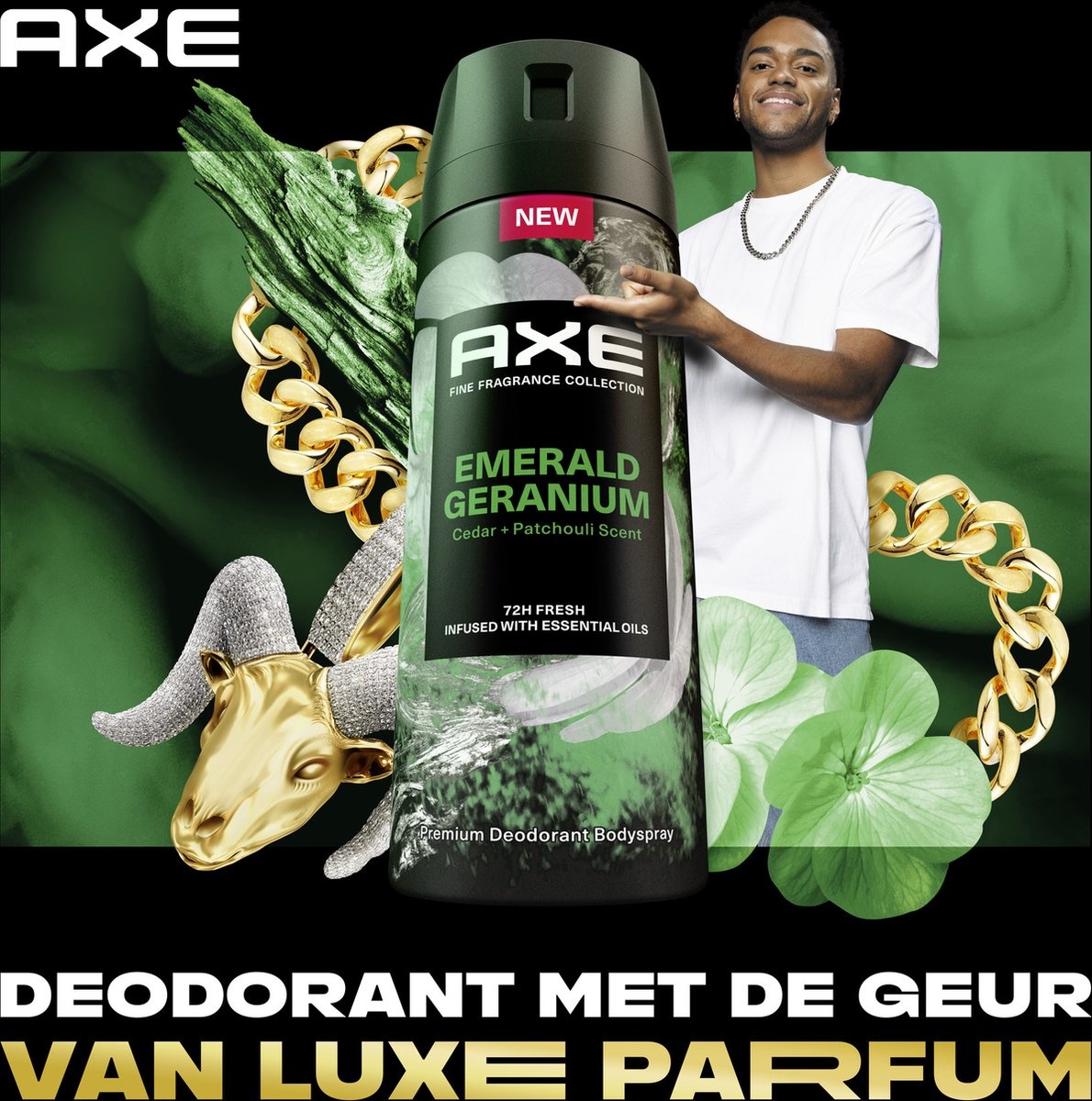 AX Fine Fragrance Collection Emerald Geranium Premium Deodorant Body Spray 150 ml