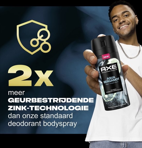 AXE Fine Fragrance Collection Aqua Bergamote Premium Déodorant Spray Corporel 150 ml