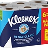 Papier essuie-tout Kleenex - Rouleau essuie-tout Ultra Clean - 6 rouleaux Maxi XL - Pack économique