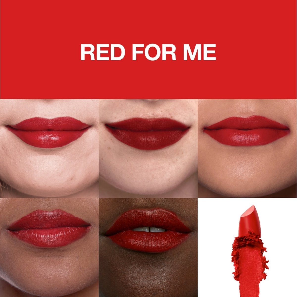 Rouge à lèvres Color Sensational Made For All de Maybelline - 382 Red For Me - Rouge mat