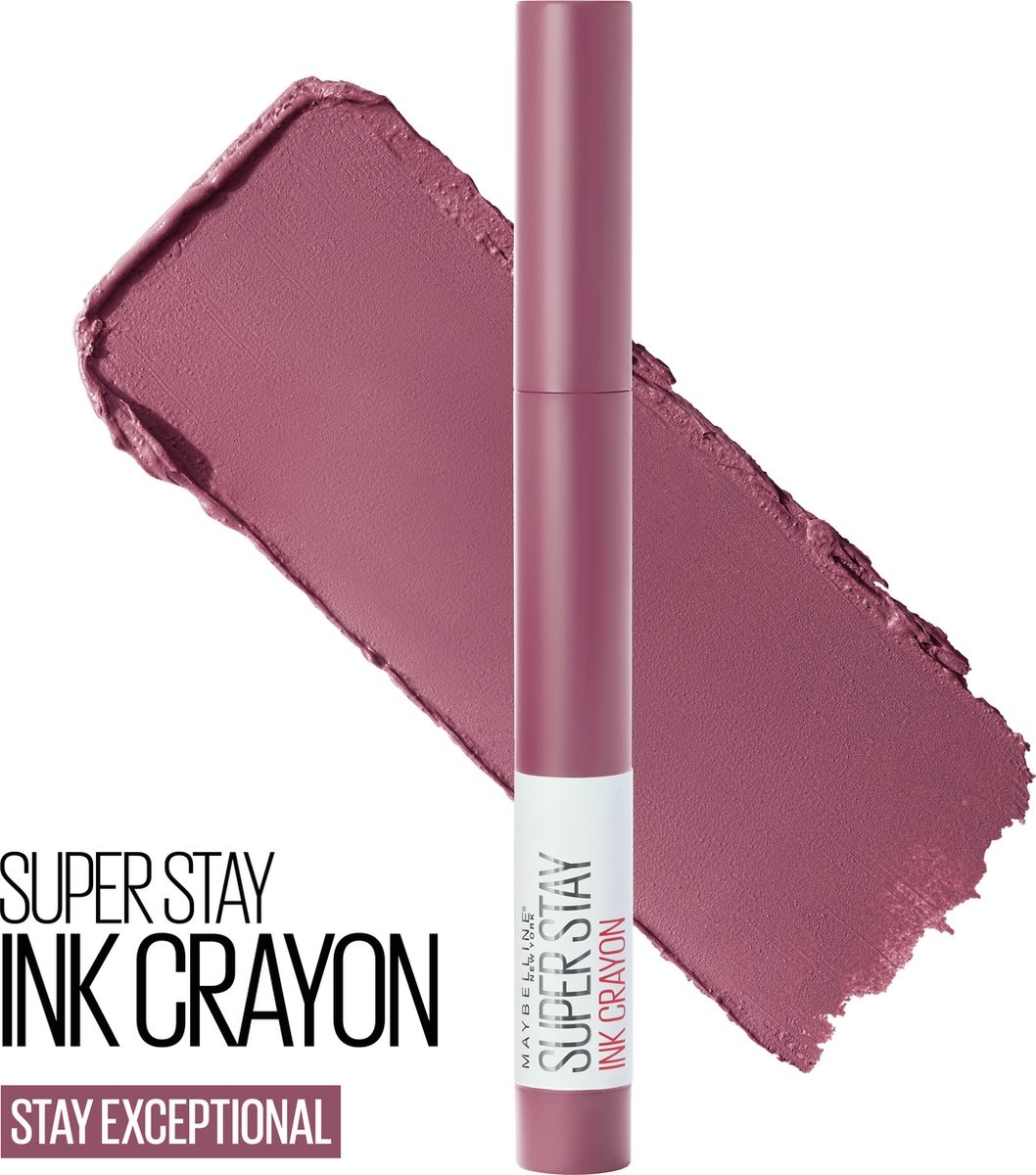 Maybelline SuperStay Ink Crayon Matte Lipstick - 25 Stay Exceptional - Violet