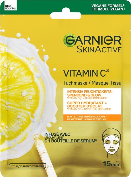 Garnier SkinActive Masque facial en tissu à la vitamine C* - 1 pièce