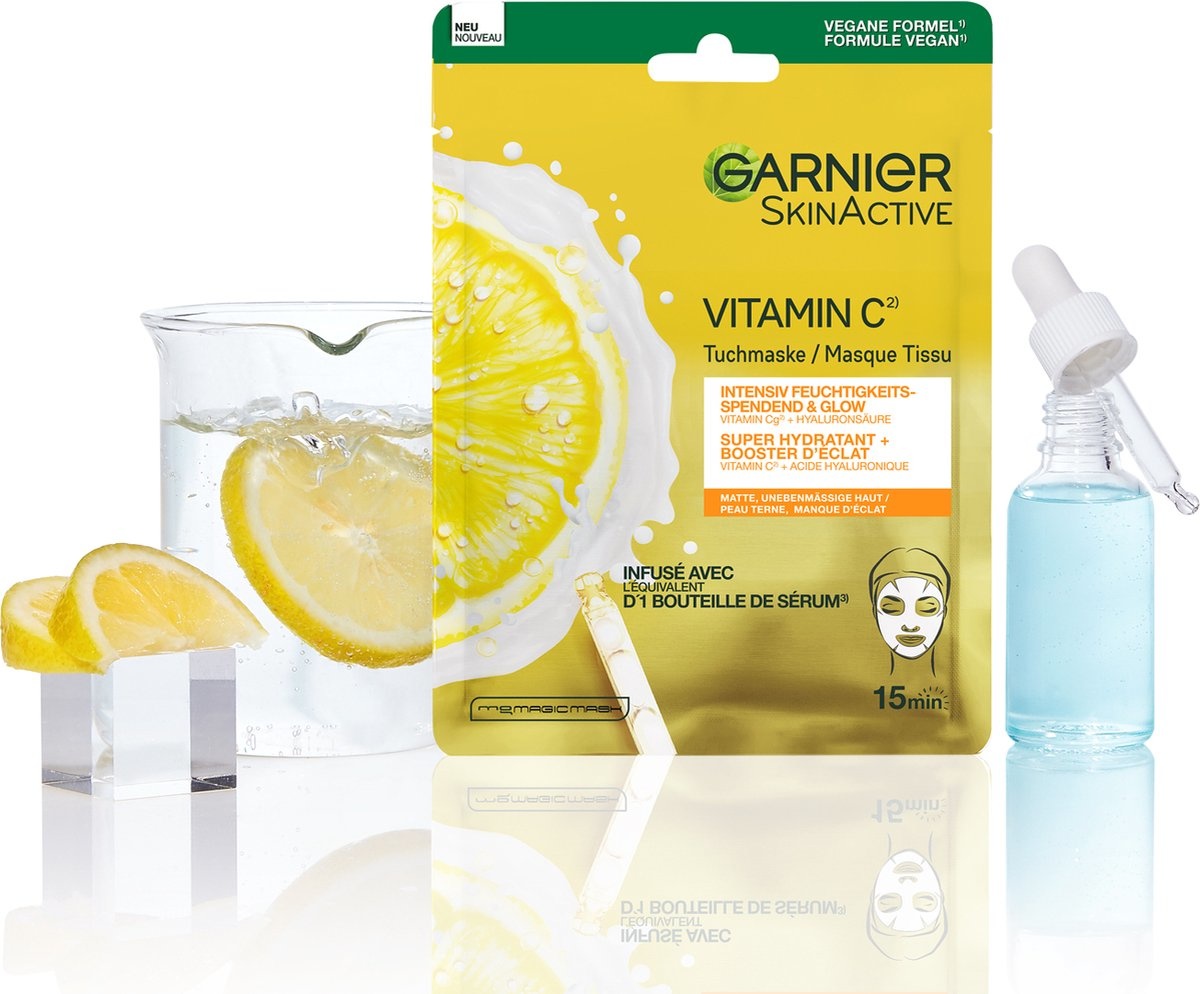 Garnier SkinActive Tissue Gezichtsmasker met Vitamine C* - 1 stuk