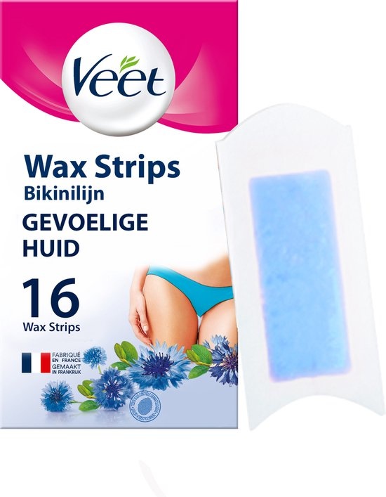 Veet - Bandes Épilatoires - Maillot & Aisselles - Peaux Sensibles - 16 pcs