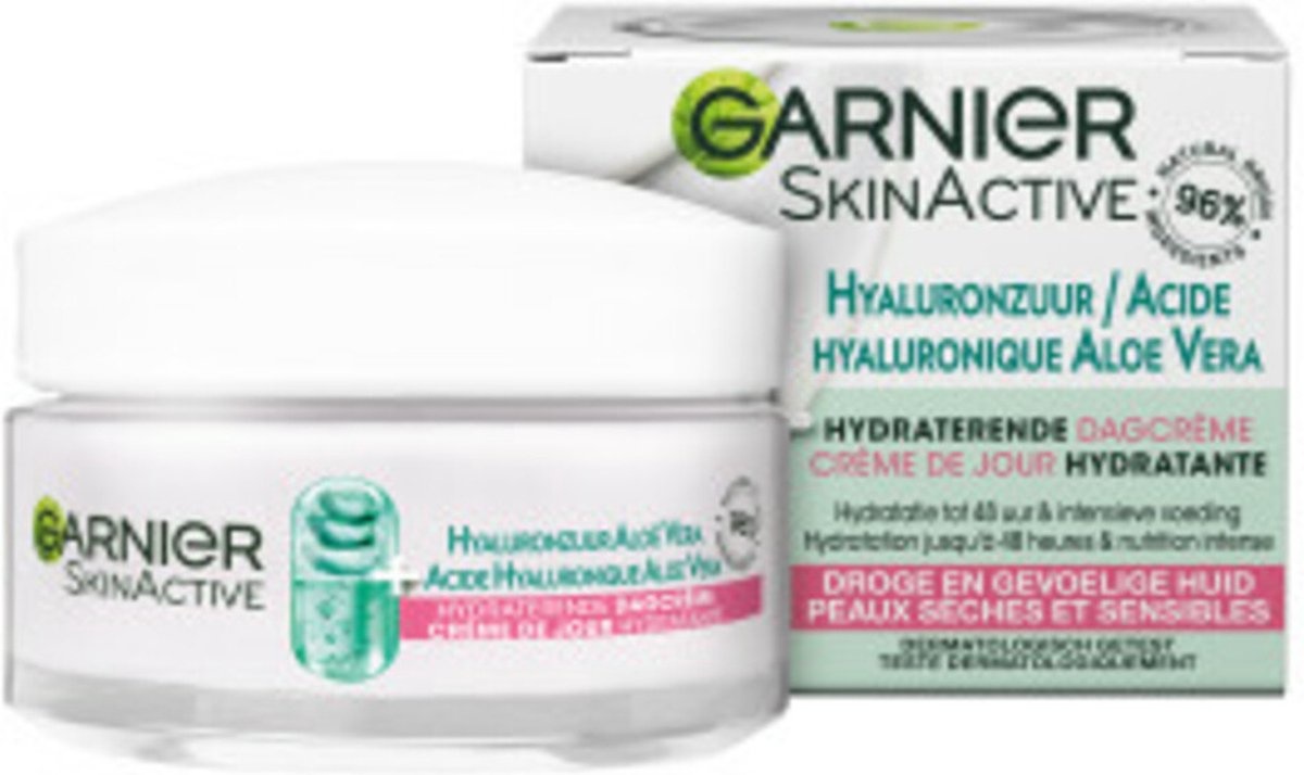 Garnier SkinActive Feuchtigkeitsspendende Tagescreme mit Hyaluronsäure und Aloe Vera - 50 ml