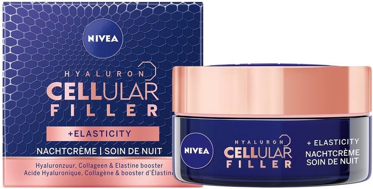 NIVEA Hyaluron CELLular Filler + Crème de Nuit Élasticité - 50 ml