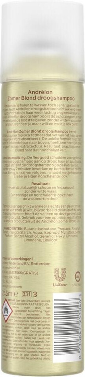 Andrélon Dry Shampoo Summer Blonde 245 ml