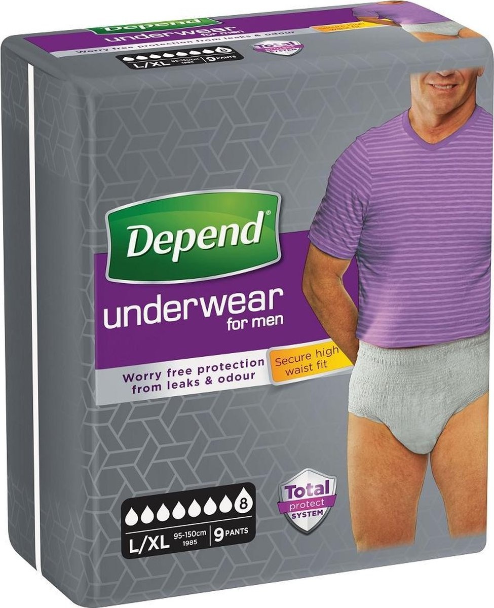 Depend for Men Pantalons Super L/XL 9pcs.