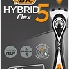 BIC razor blades - Hybrid 5 Flex Shaving System for Men - Precision Trimmer and 5 movable Titanium Blades - 2 refill blades