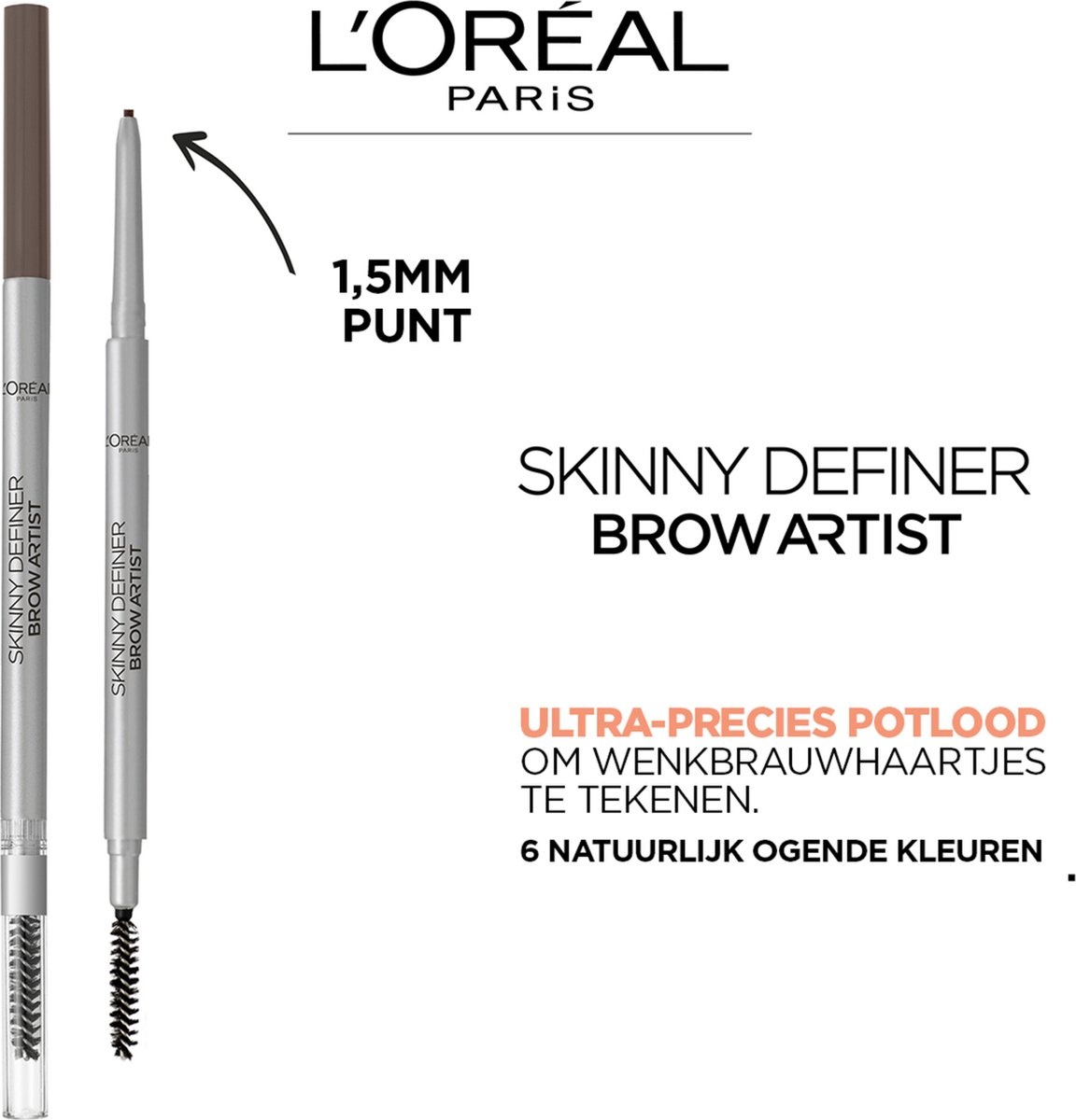 L'Oréal Paris Brow Artist Skinny Definer Crayon à sourcils - 5.0 Brun clair
