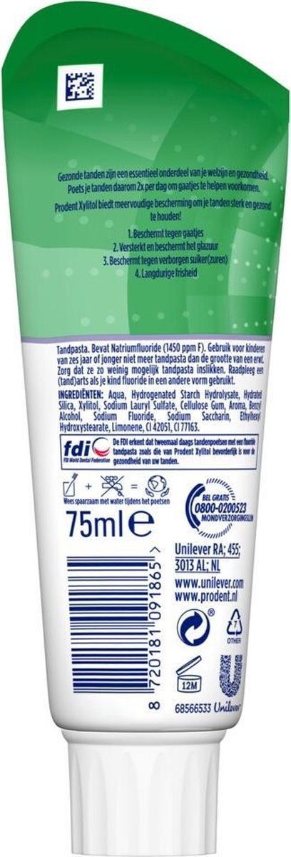 Prodent Dentifrice Menthe Douce 75 ml