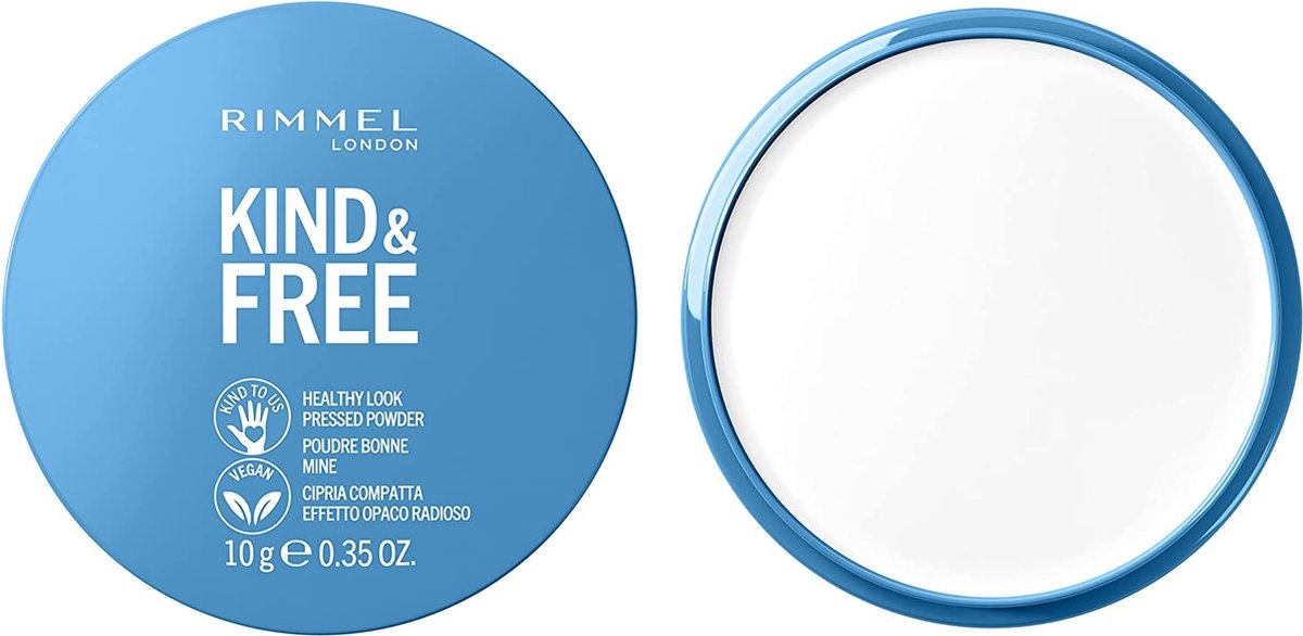 Rimmel London KIND & FREE Vegan Pressed Powder Gesichtspuder 01 Translucent