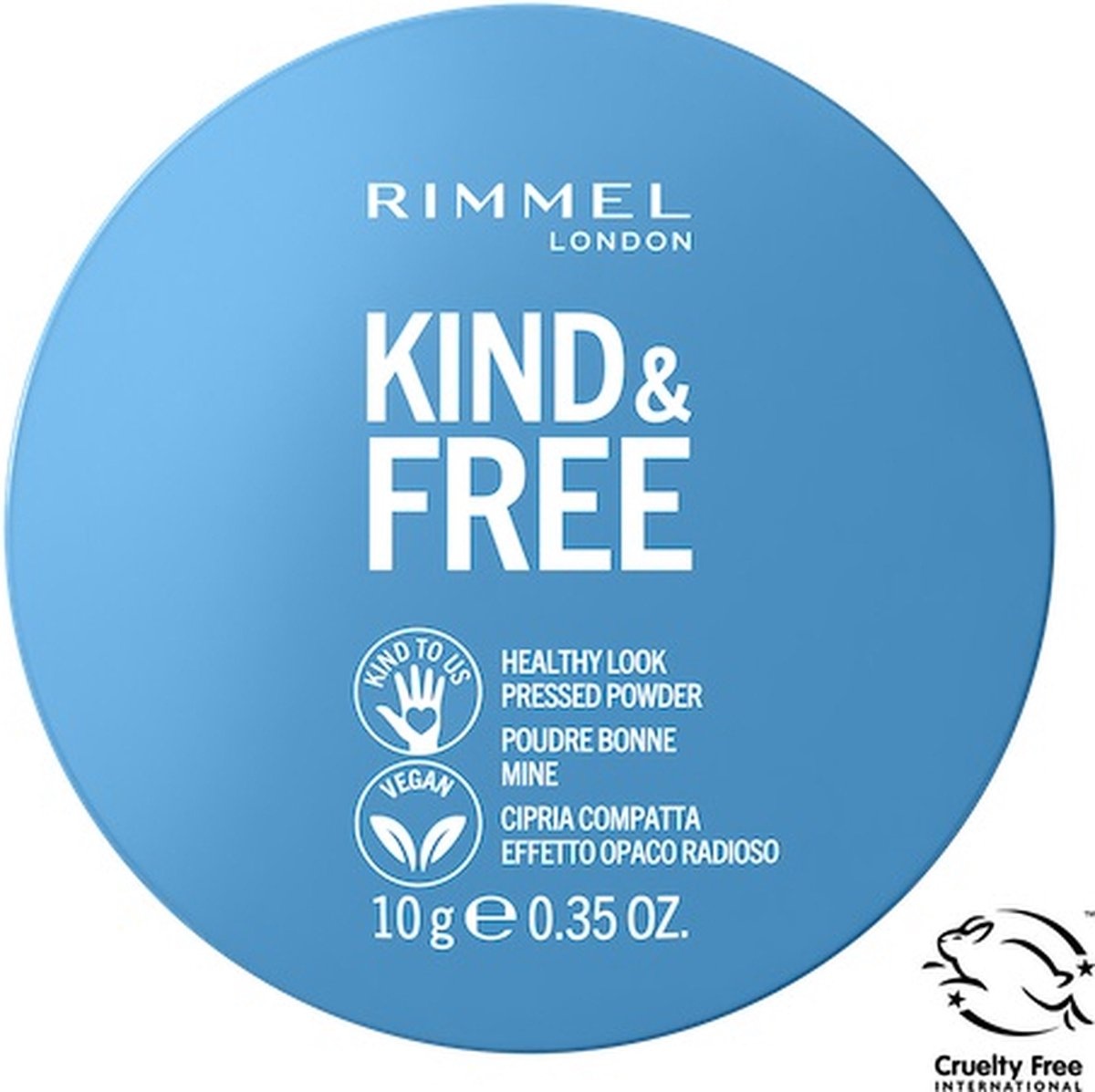 Rimmel London KIND & FREE Poudre pressée Vegan Poudre pour le visage 01 Translucide