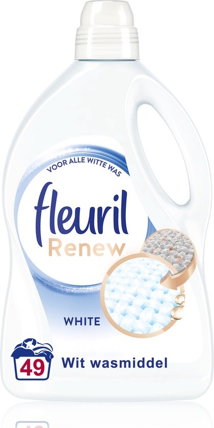 Fleuril Renew White – Flüssigwaschmittel – Vorteilspackung – 49 Waschgänge