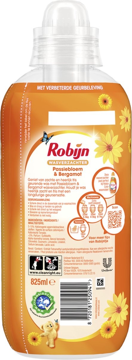 Robijn Wasverzachter Passiebloem & Bergamot 825 ml