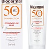 Biodermal Sun Lotion Sensitive Skin - crème solaire pour peaux sensibles - Spf 50 - 100 ml - convient aussi aux enfants - Emballage abîmé