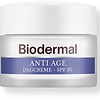Biodermal Anti Age Day Cream - SPF30 - Crème de jour à l'acide hyaluronique et à la vitamine C contre le vieillissement cutané - 50ml - Emballage abîmé