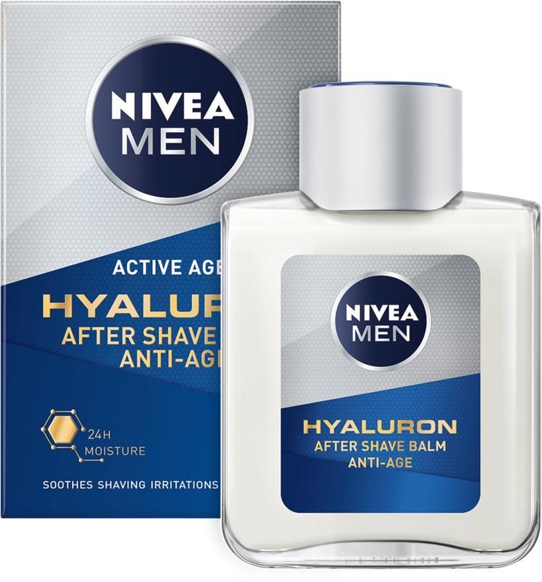 NIVEA MEN Anti-Age Hyaluronic Acid After Shave Balm - 100ml - Emballage endommagé