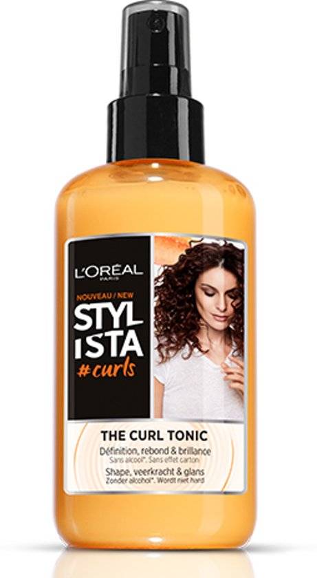 L'Oréal Paris Stylista The Curl Tonic Haarspray – 200 ml – Widerstandsfähigkeit und Glanz – Kappe fehlt