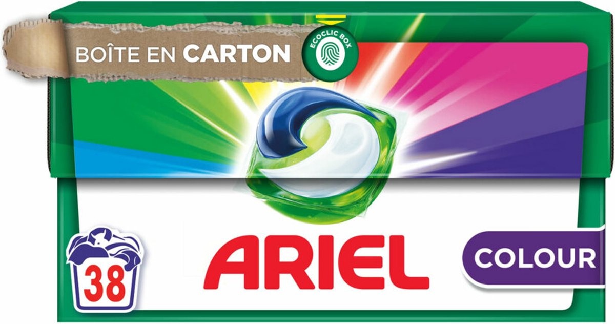 Ariel Tout-en-1 Dosettes Détergent Capsules Couleur 38 pcs