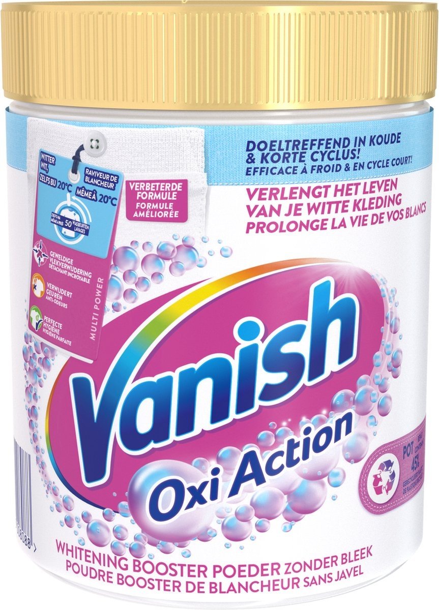 Vanish Oxi Action Laundry Booster Powder - Stain Remover for White Laundry - 1 kg