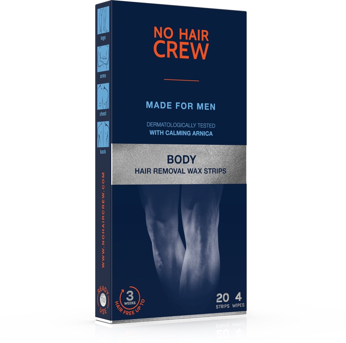 NO HAIR CREW – 20 Wachsstreifen für Männer