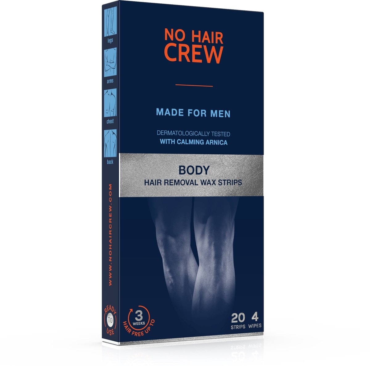 NO HAIR CREW - 20 Bandes de cire pour homme