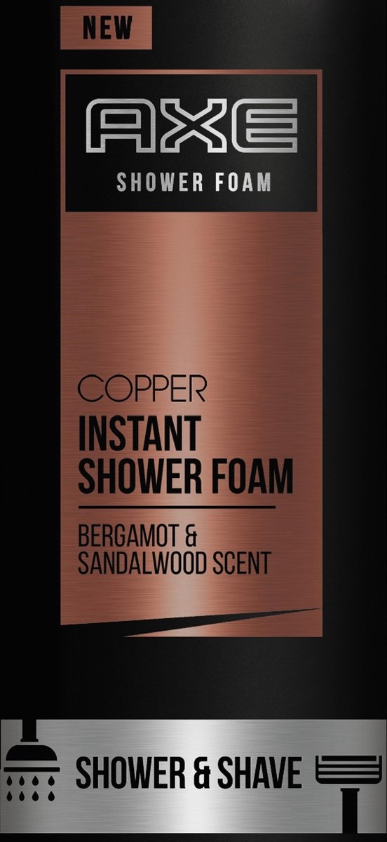 AXE Shower Foam Copper Cedar & Bergamot 200 ml