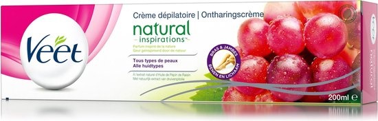 Veet Crème Dépilatoire Inspirations Naturelles - 200ml - Emballage abîmé