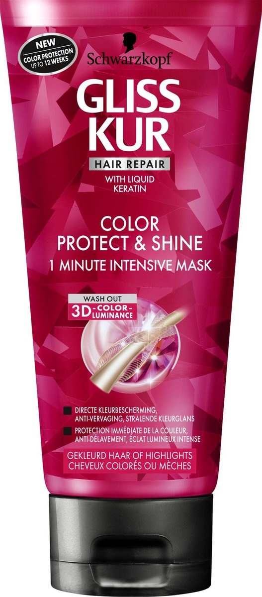 Gliss Kur Color Protect & Shine Masker - Tube 200ml