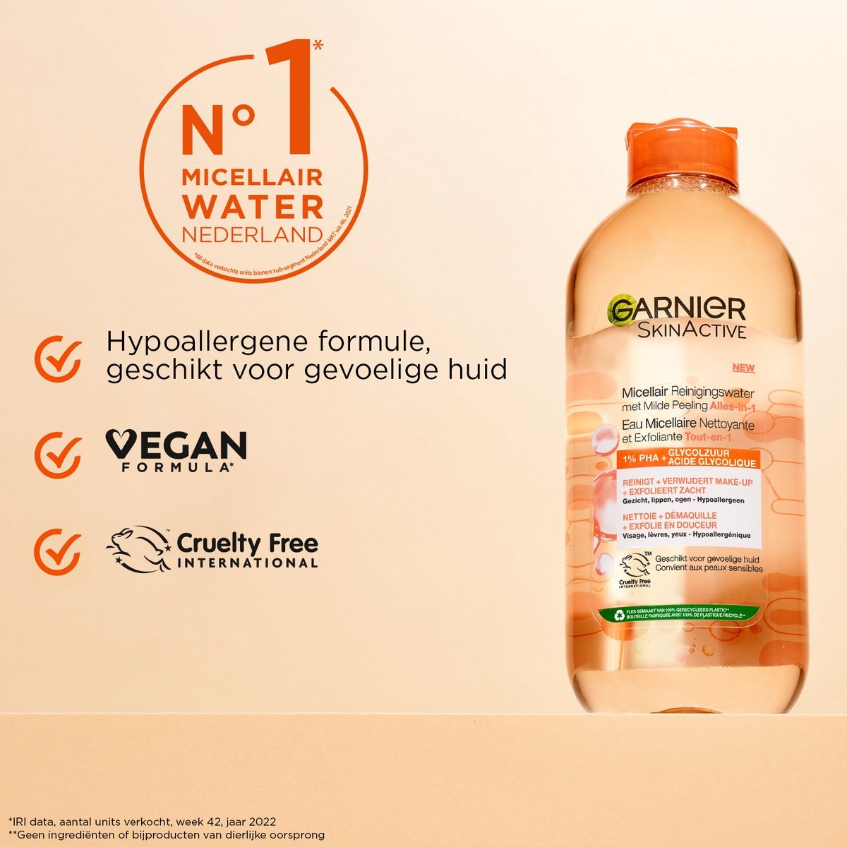Garnier SkinActive Mizellen-Reinigungswasser mit mildem Peeling All-in-1 400 ml