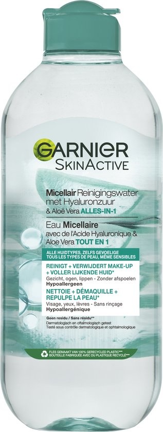 Garnier SkinActive Eau Nettoyante Micellaire à l'Acide Hyaluronique et à l'Aloe Vera 400 ml