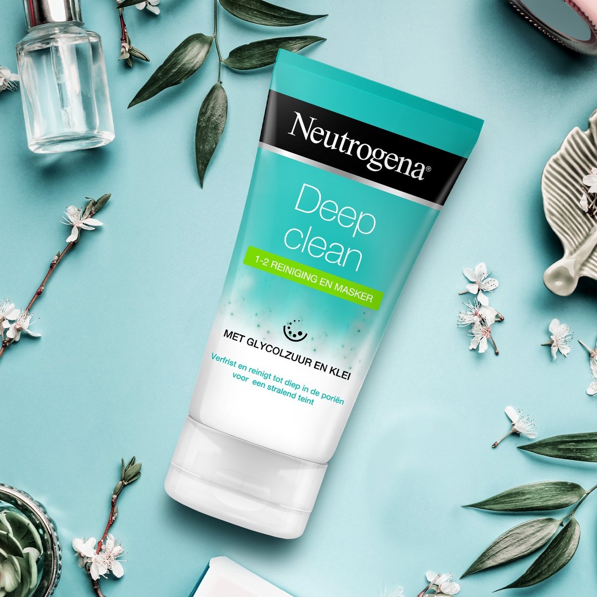 Neutrogena® Deep Clean 2in1 reiniging en gezichtsmasker, 150ml