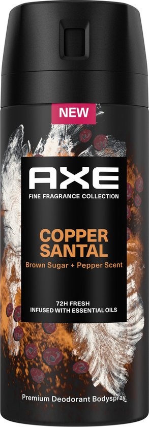 AX Fine Fragrance Collection Copper Santal - Spray déodorant haut de gamme pour le corps - 150 ml