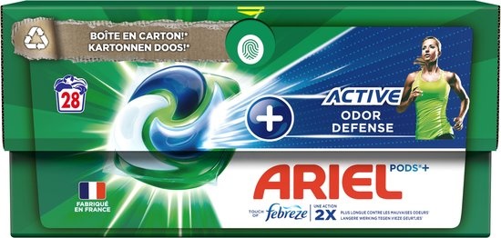 Dosettes de détergent à lessive Ariel + contrôle actif des odeurs - 28 lavages