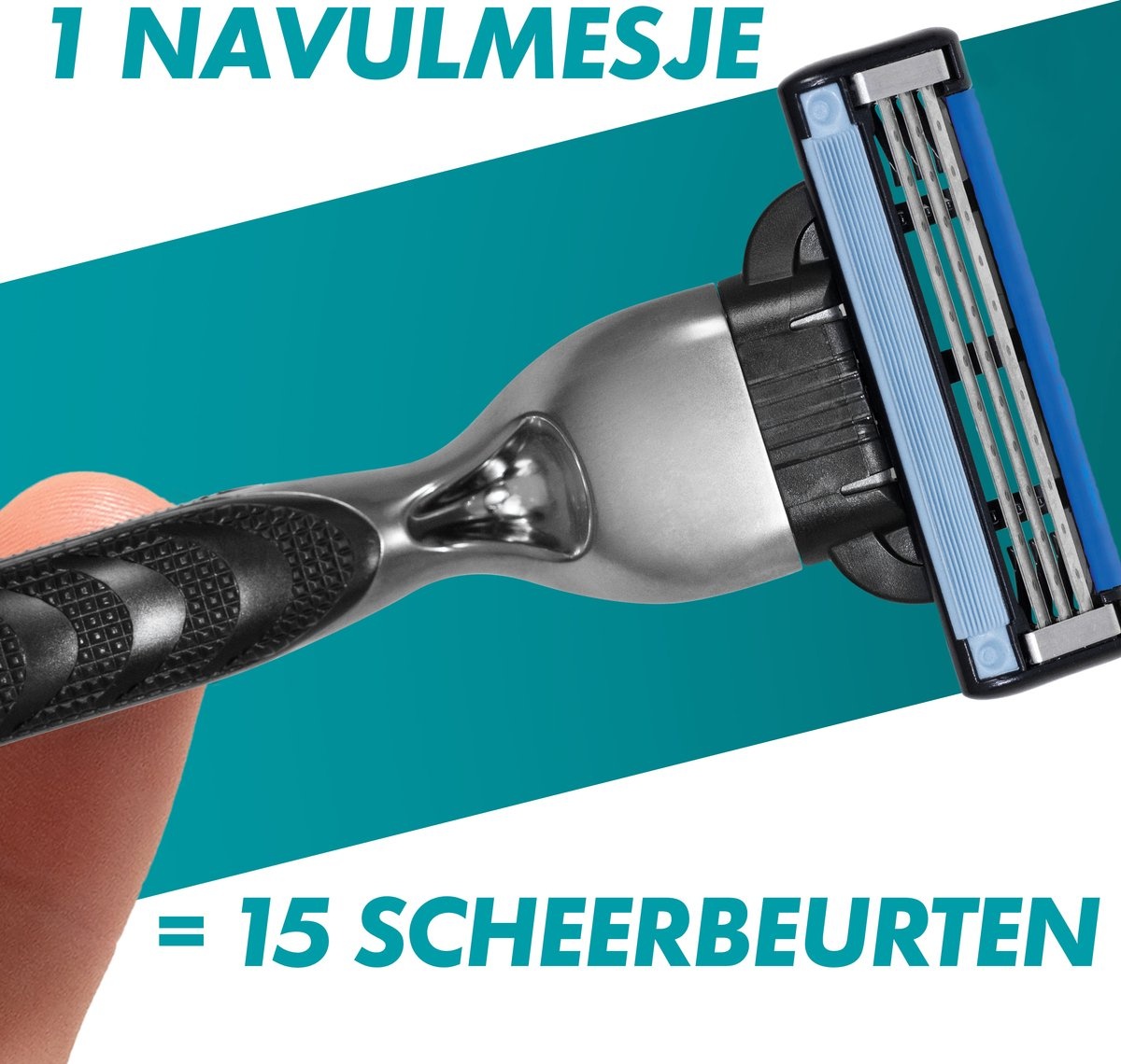 Gillette Mach3 - 1 Scheermes Voor Mannen - 12 Scheermesjes - Verpakking beschadigd