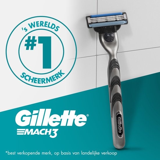 Gillette Mach3 - 1 Scheermes Voor Mannen - 12 Scheermesjes - Verpakking beschadigd