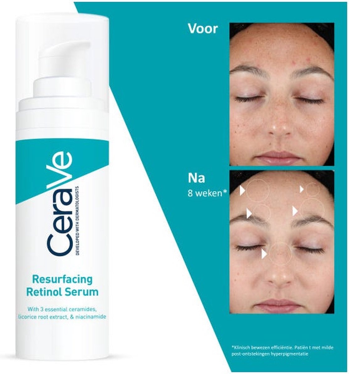 CeraVe Resurfacing Retinol Serum Tegen Restlittekentjes Vlekjes En cerave-resurfacing-retinol-serum-tegen-restlittekentjes-vlekjes-en