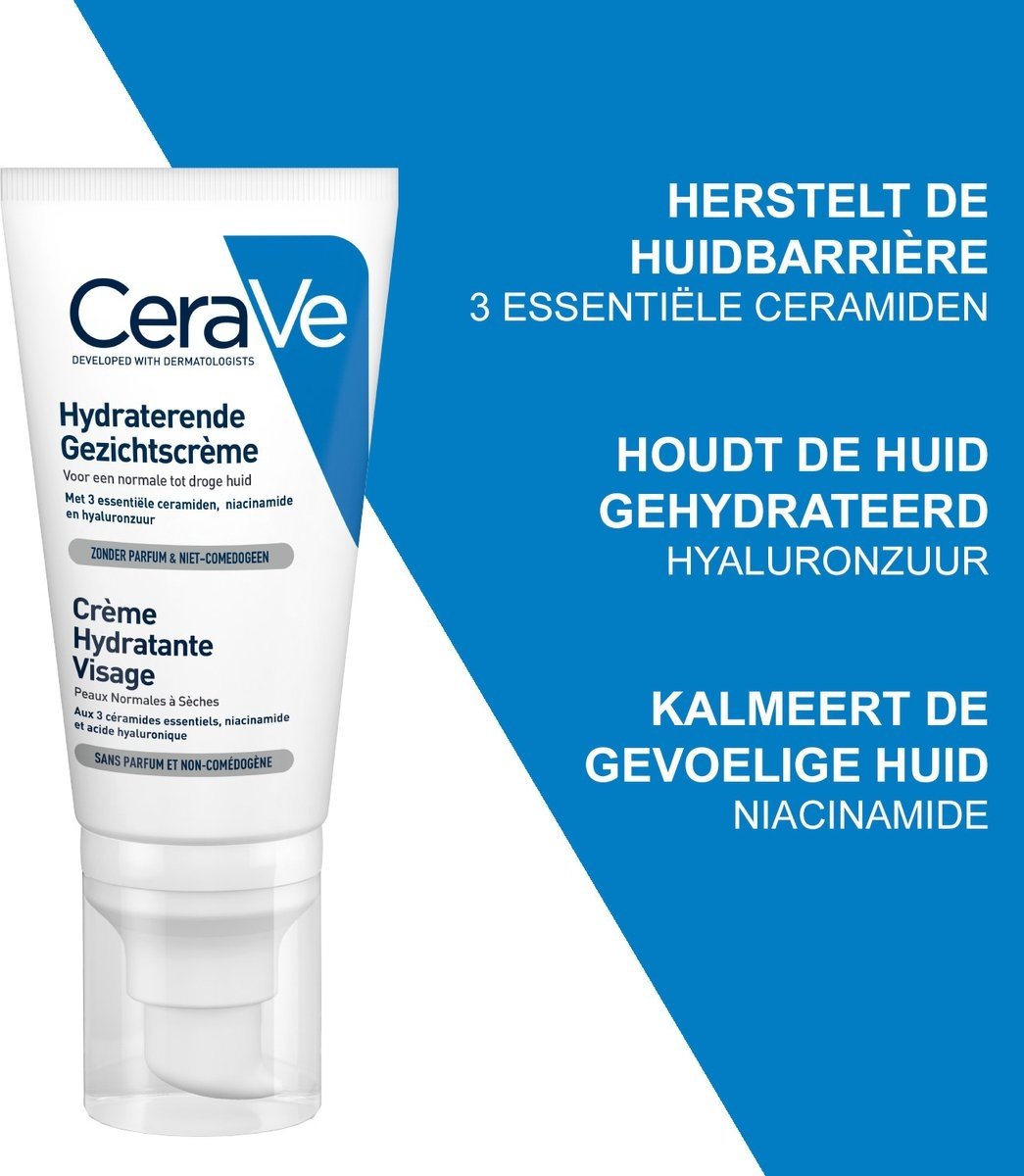 CeraVe - Lotion hydratante visage crème de nuit 52 ml