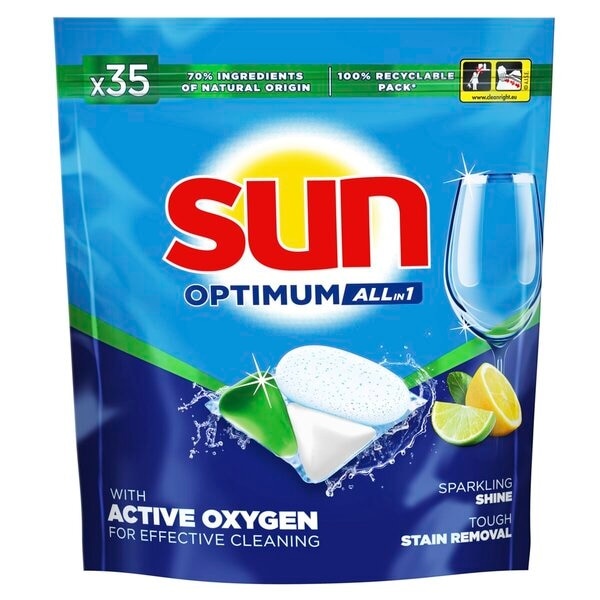 Tablettes pour lave-vaisselle Sun Optimum Citron 35 pcs.
