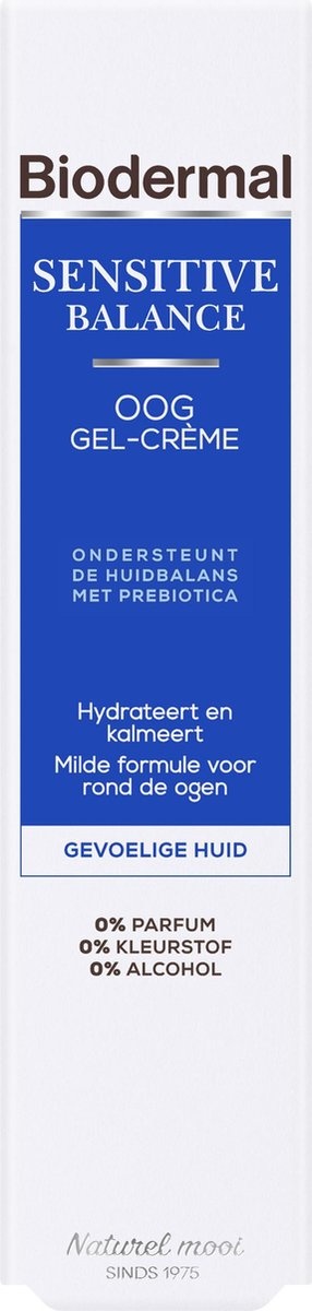 Biodermal Sensitive Balance Oog Gel-Crème - Oogcreme met hyaluronzuur voor de gevoelige huid - 15 ml