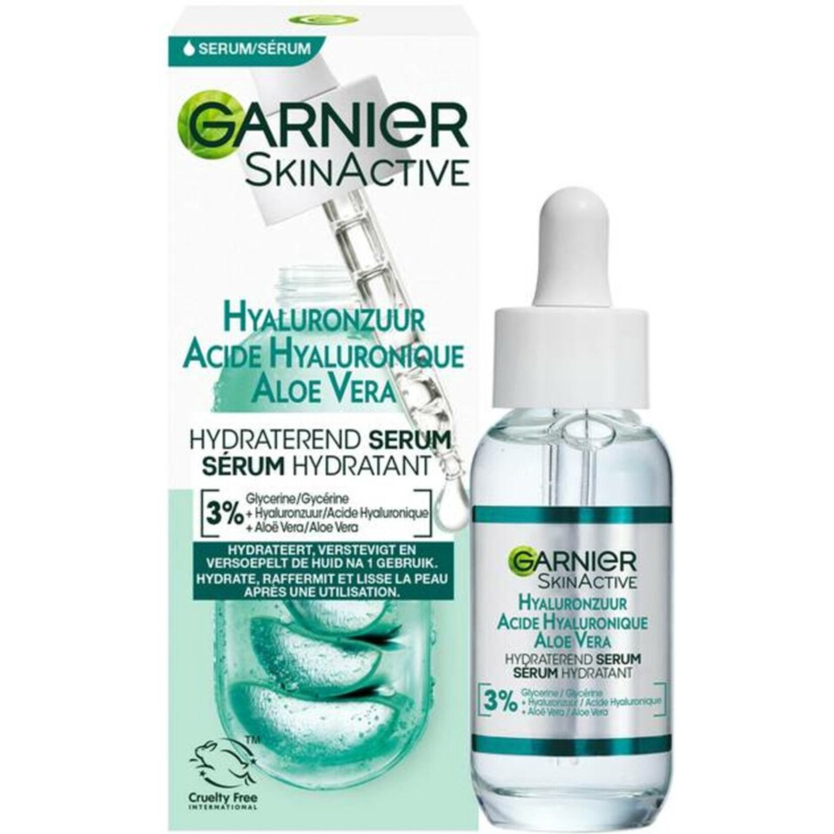 Garnier SkinActive Hyaluronic Acid Aloe Vera Moisturizing Serum 30 ml - Packaging damaged