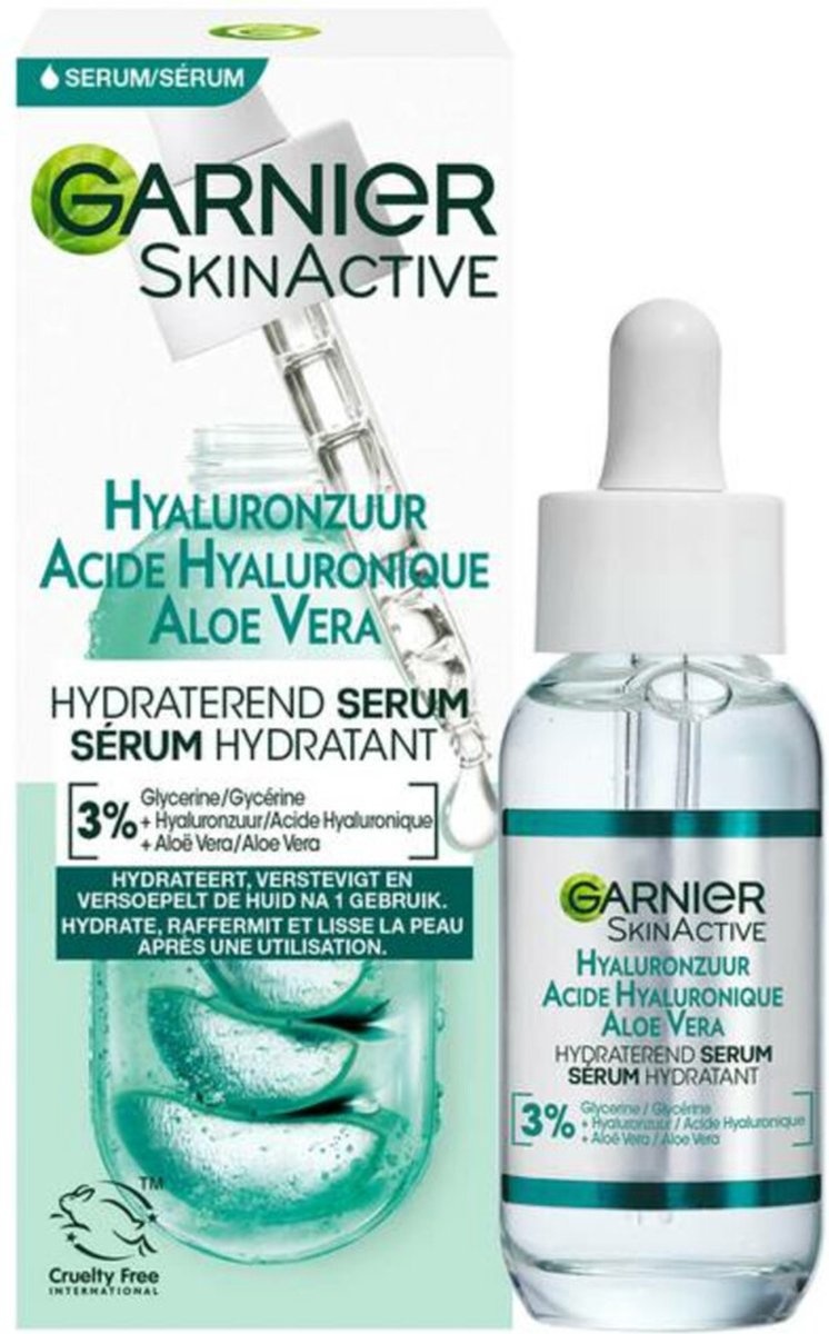 Garnier SkinActive Sérum hydratant à l'acide hyaluronique et à l'aloe vera 30 ml - Emballage endommagé