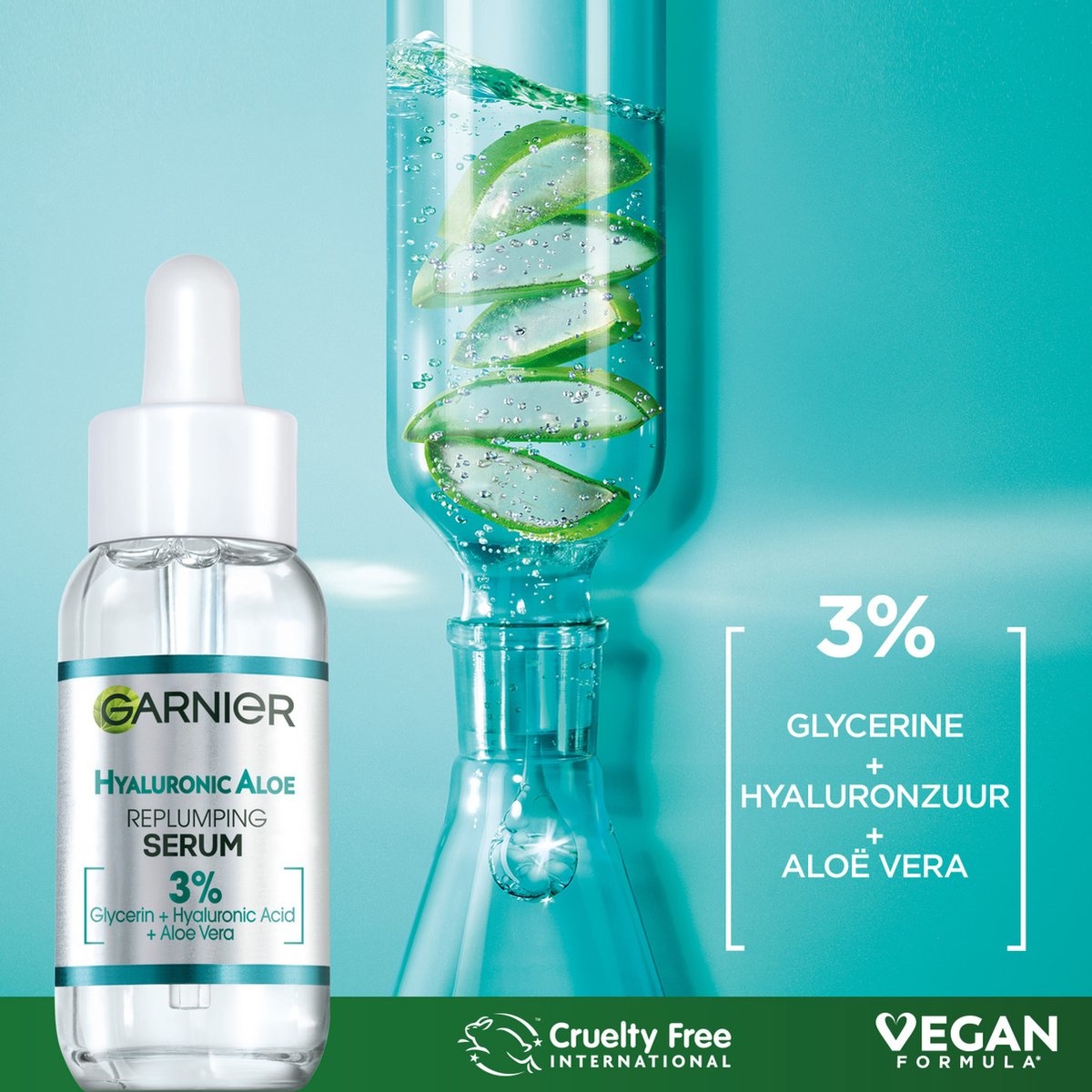 Garnier SkinActive Hyaluronsäure Aloe Vera Feuchtigkeitsserum 30 ml – Verpackung beschädigt