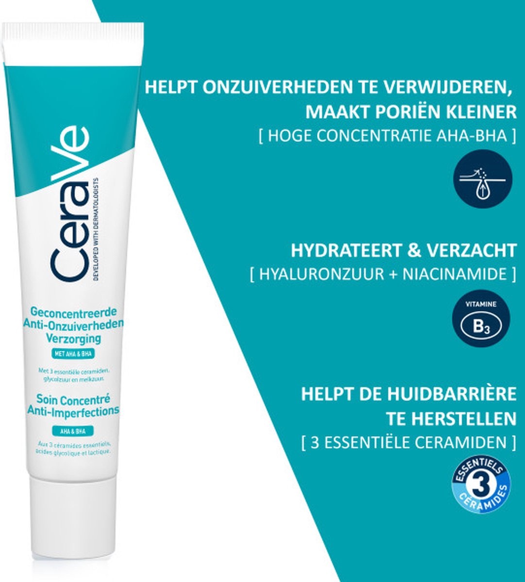 CeraVe Acne Control Gel – 40 ml – für unreine Haut mit Neigung zu Akne – Verpackung beschädigt