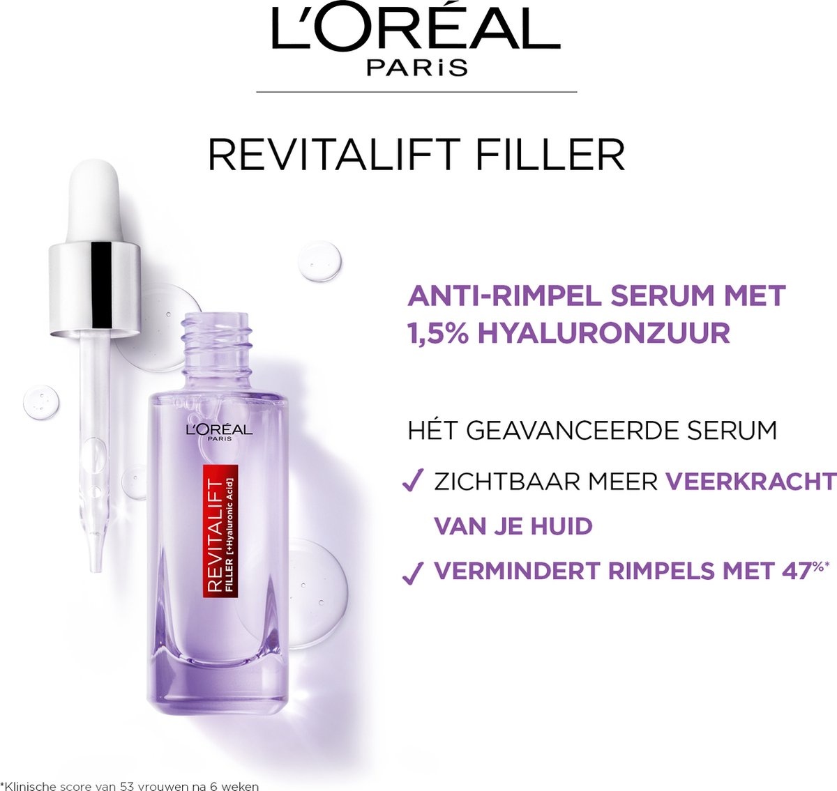 L'Oréal Paris Revitalift Filler Sérum 1,5% Acide Hyaluronique - 30 ml