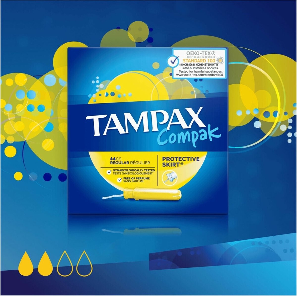 Tampax Compak Regular Tampons - With Insertion Sleeve - 38 pieces - Packaging damaged