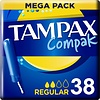 Tampax Compak Regular Tampons - With Insertion Sleeve - 38 pieces - Packaging damaged