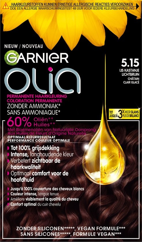 Garnier Olia 5.15 - Châtaigne Glacé Châtain Clair - Emballage endommagé